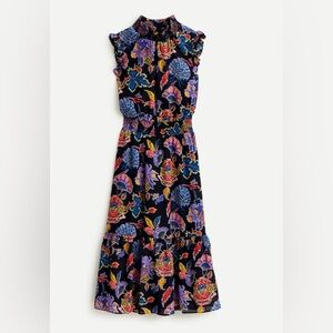 J Crew Smocked Neck Midi Dress (M)